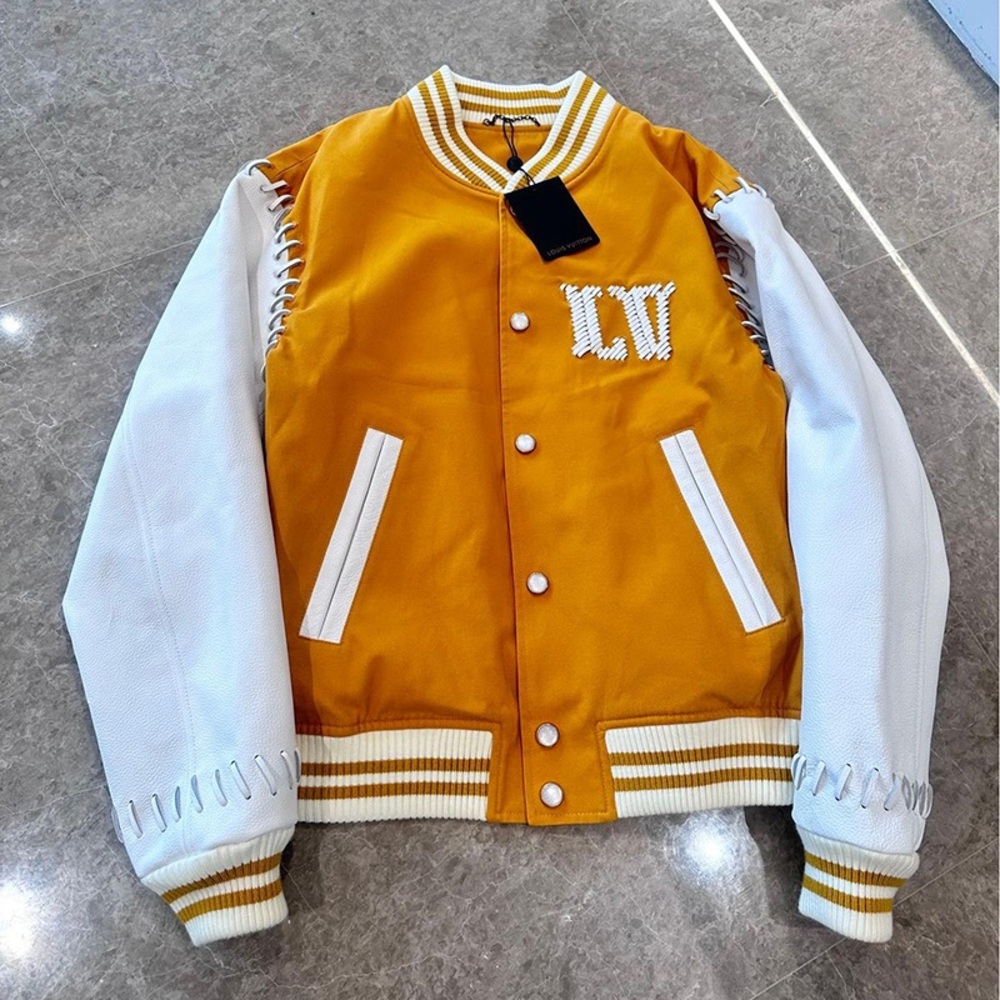 Louis Vuitton Yellow West Leather Sleeve Jacket